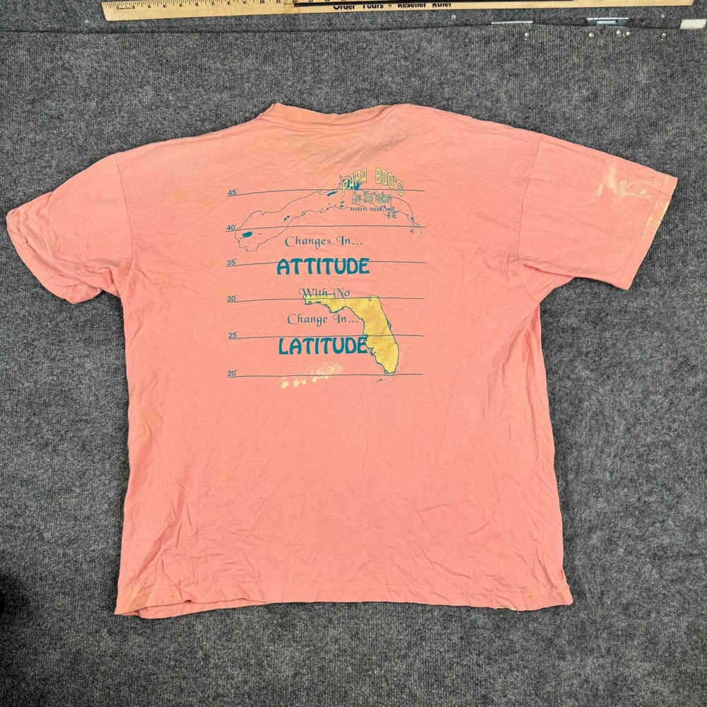 Anvil T-Shirt Mens Size 2X Pink Graphic Papa Boos Distressed USA Made Cotton
